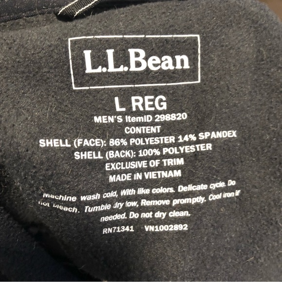 Ll bean mens windbreaker shell coat size large - Picture 6 of 6